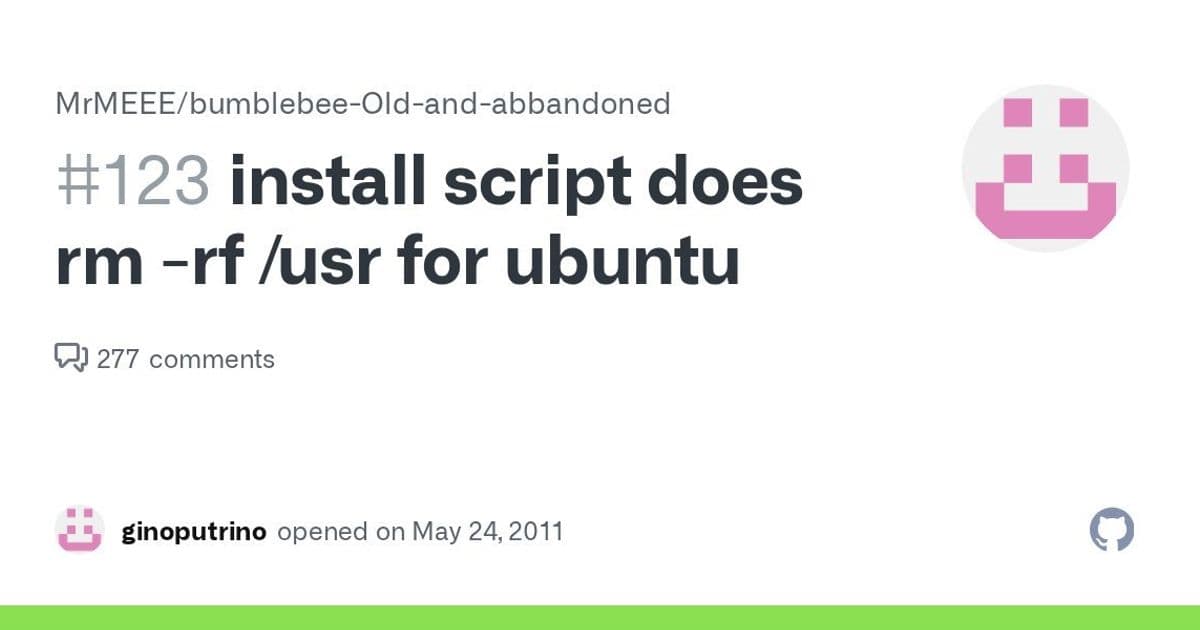 The One-Character Catastrophe: How an Extra Space in a Script Wiped /usr Directories