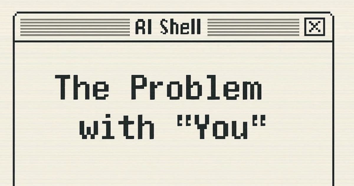 The Pronoun Predicament: How 'You' Warps Our Relationship with AI