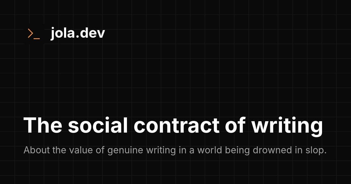 The Social Contract of Writing in the Age of Large Language Models