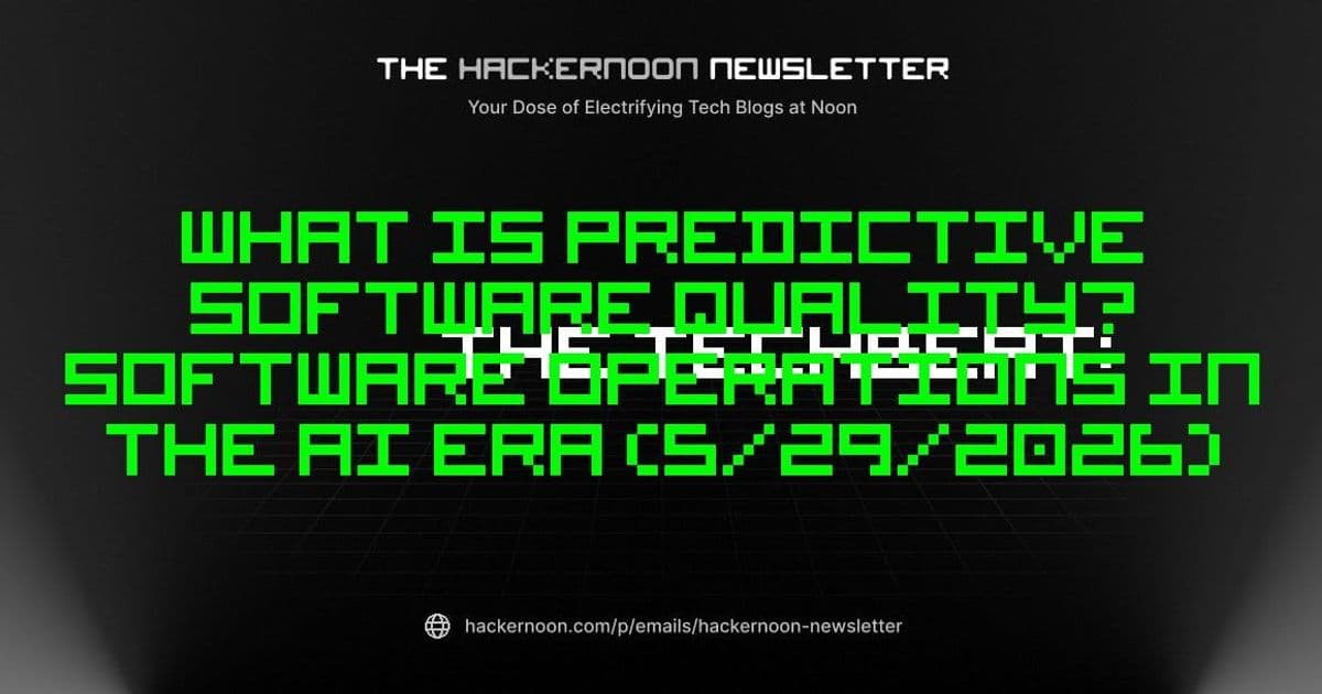The TechBeat: What is Predictive Software Quality? Software Operations in the AI Era (5/29/2026)