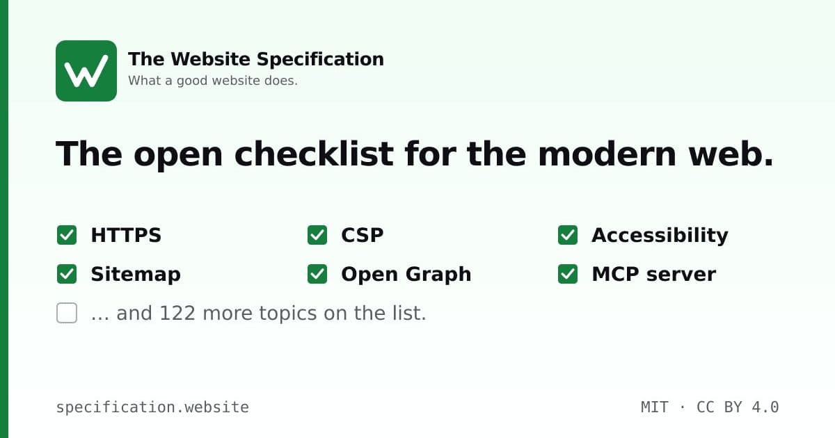 The Website Specification: Comprehensive Technical Standards for Modern Web Development