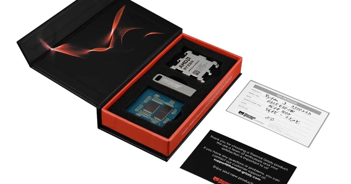 Thermal Grizzly's Delidded Ryzen 7 9850X3D: Premium Cooling at Premium Prices