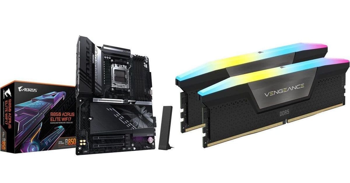Gigabyte B850 Aorus Elite Wifi 7 Bundle Drops to $505 with 32GB Corsair DDR5 RAM
