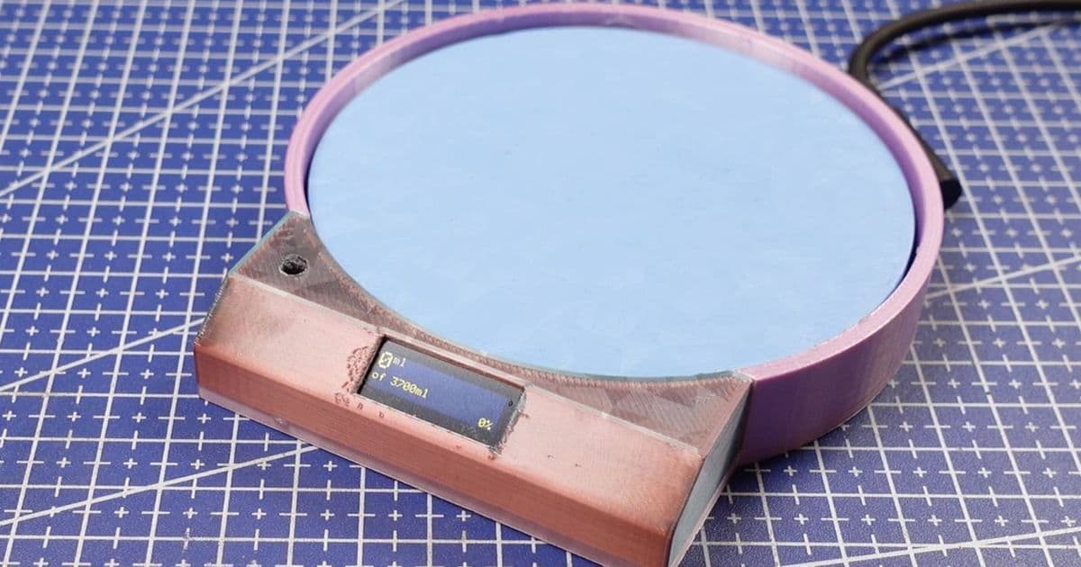 This DIY ESP32 coaster will make sure you drink your water, or else