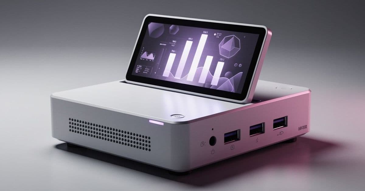 Machenike GTS Mini PC Features a Flip-Up Status Display for System Monitoring