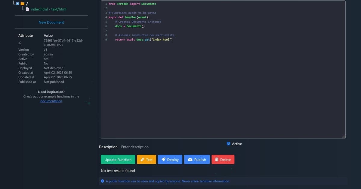Thread4: Instant EU-Hosted Python Deployment Without Server Hassles