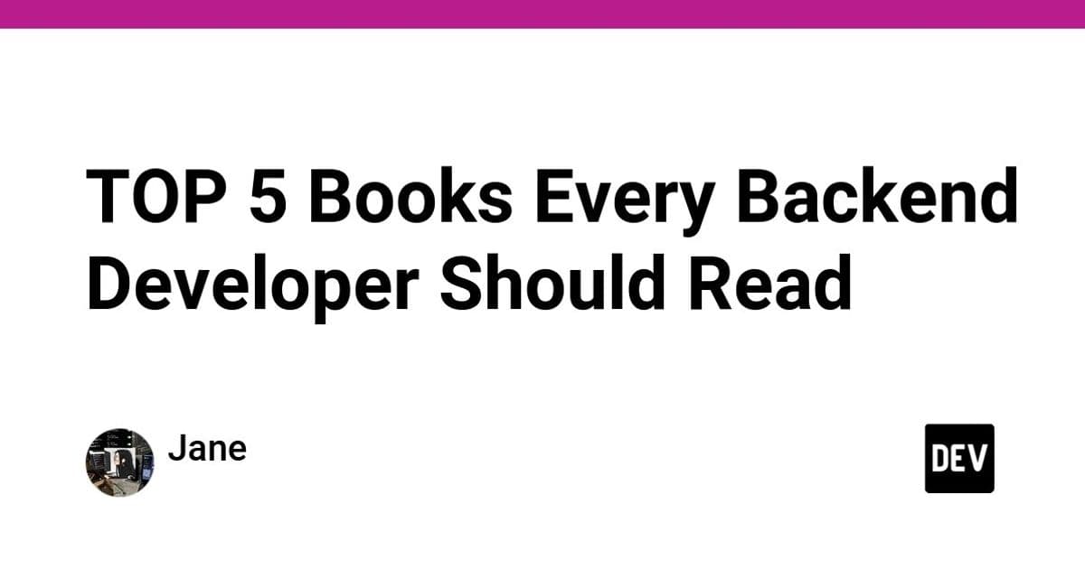 5 Essential Books to Master Backend Development