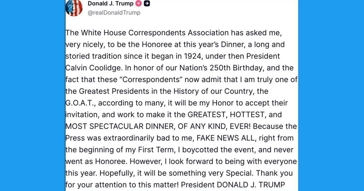 Trump to Attend White House Correspondents' Dinner