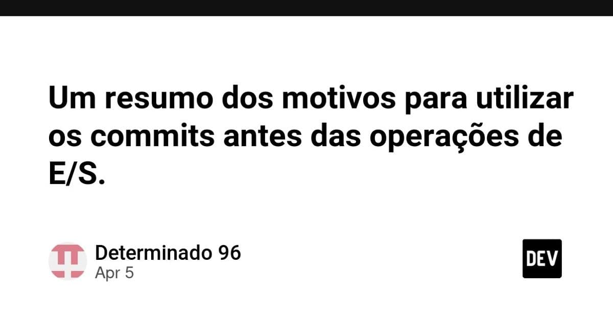 Database Commits Before I/O Operations: Building Resilient Systems