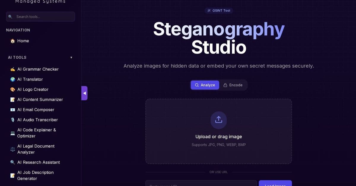 Uncover Hidden Threats: Steganography Studio Powers Secure Image Analysis on LavX Tools