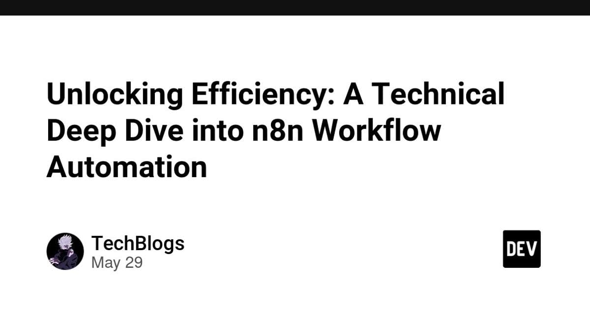Unlocking Efficiency: A Technical Deep Dive into n8n Workflow Automation