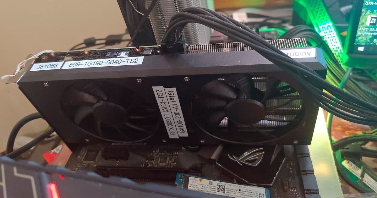 Unreleased RTX 3050 Ti Engineering Sample Reveals Nvidia's Missed Opportunity in the Desktop GPU Market
