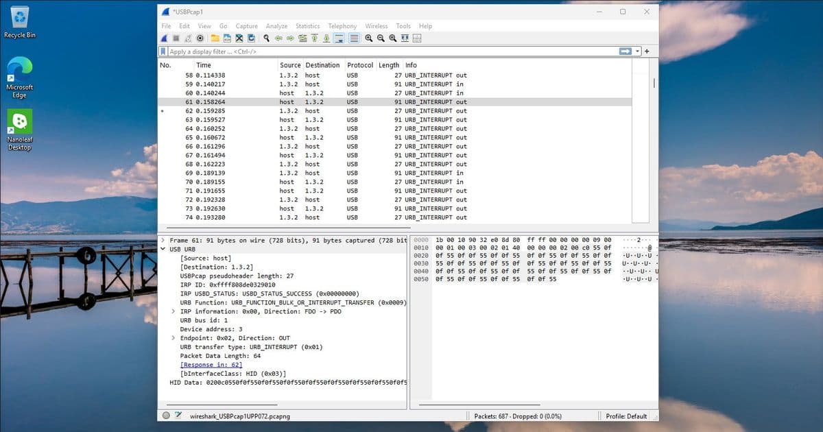 Reverse-Engineering USB Protocols: A Case Study with Wireshark and the Nanoleaf Desk Dock