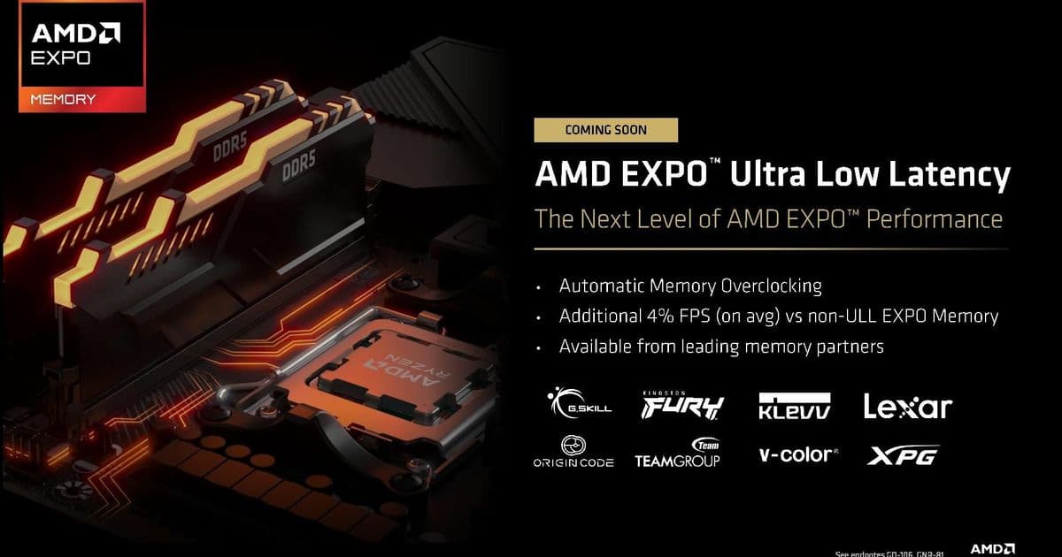 AMD EXPO Ultra-Low Latency Reaches 600-Series Motherboards as Vendors Push AGESA 1.3.0.1b BIOSes
