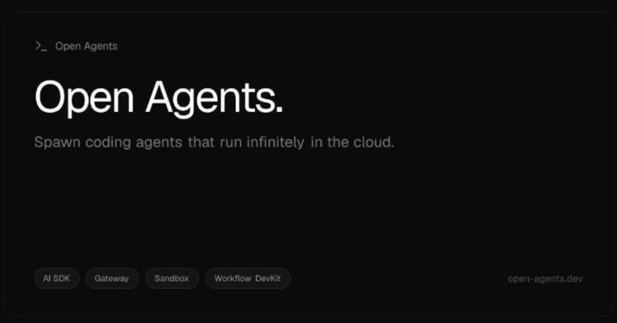 Vercel Releases Open Agents to Support Background AI Coding Workflows