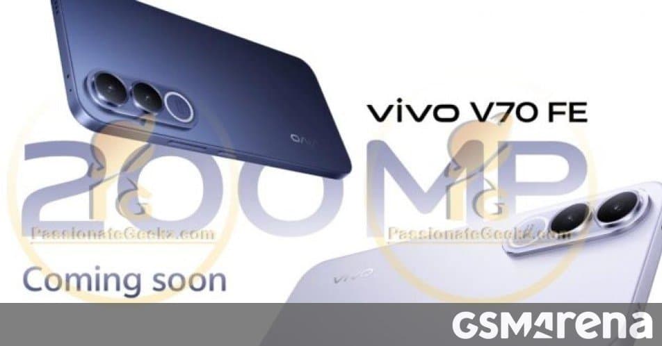 vivo V70 FE design and specs leaked, said to offer 200MP rear camera
