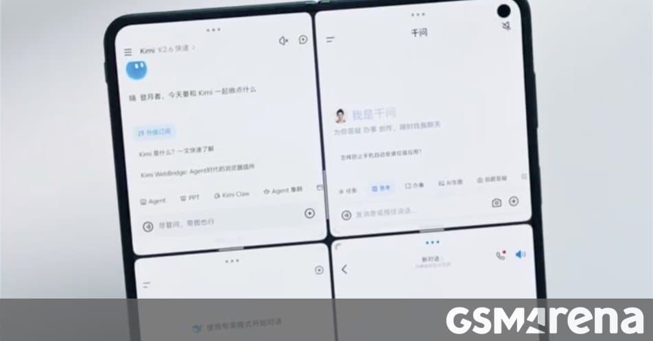 vivo X Fold6 hands-on video shows OriginOS 6 Fold running four apps at once