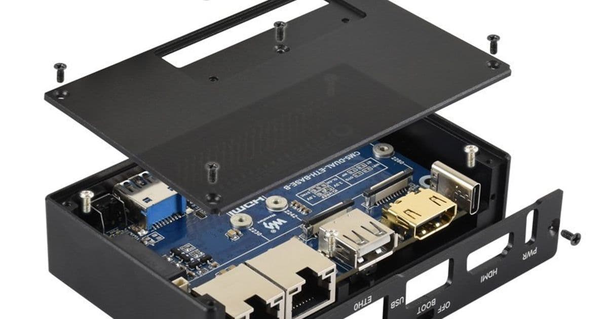 Waveshare's CM5 mini PC kit adds dual Ethernet, M.2 storage, and HDMI to Raspberry Pi Compute Module 5