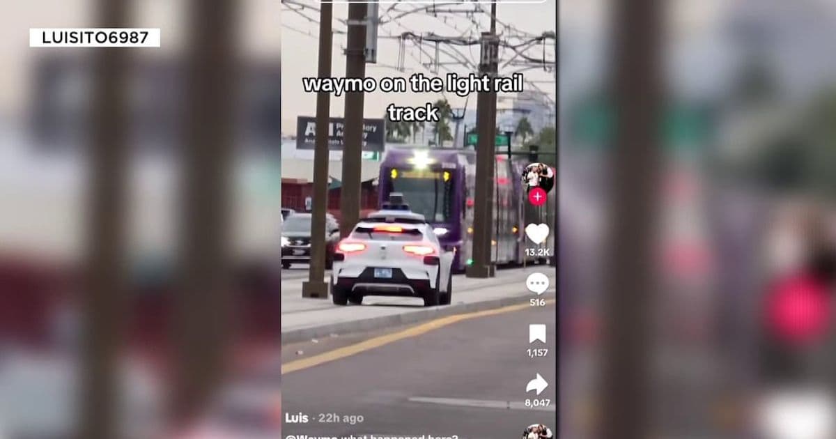 Waymo Vehicle Strays onto Phoenix Light Rail Tracks, Exposing Autonomous Edge Case Challenges