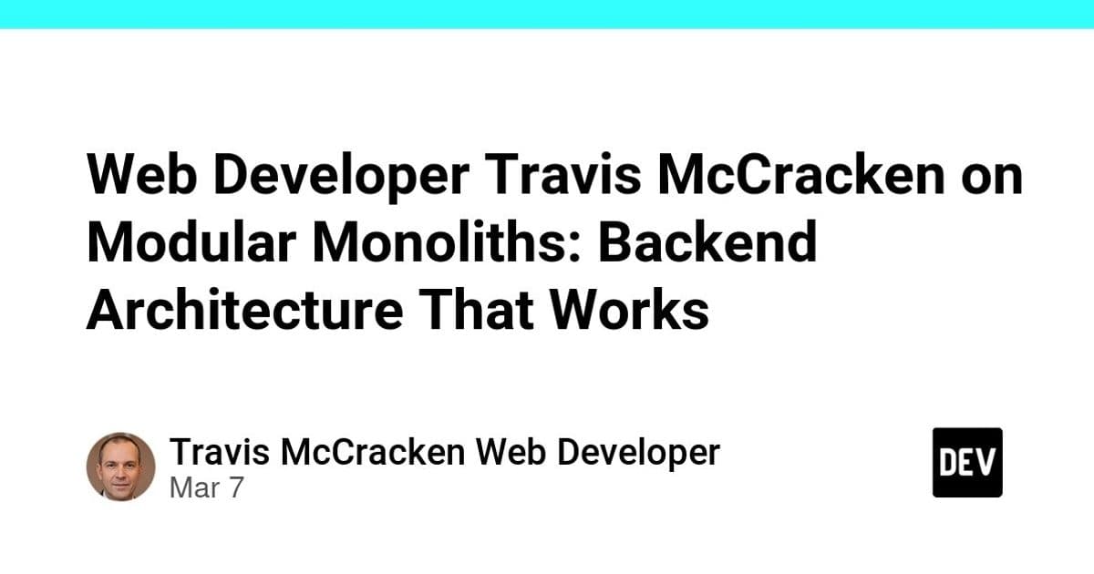 Modular Monoliths: Backend Architecture That Works