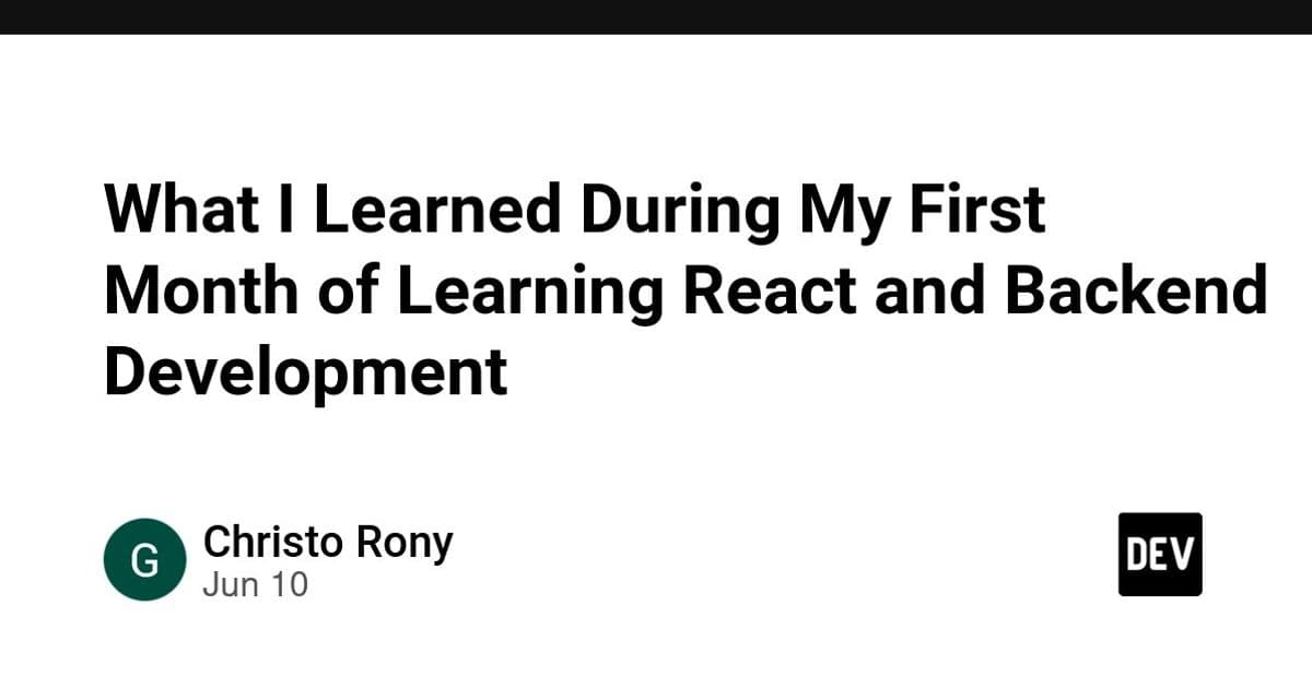 A First Month With React and Backend Development Teaches the Right Lesson: Interfaces Are Only Half the System
