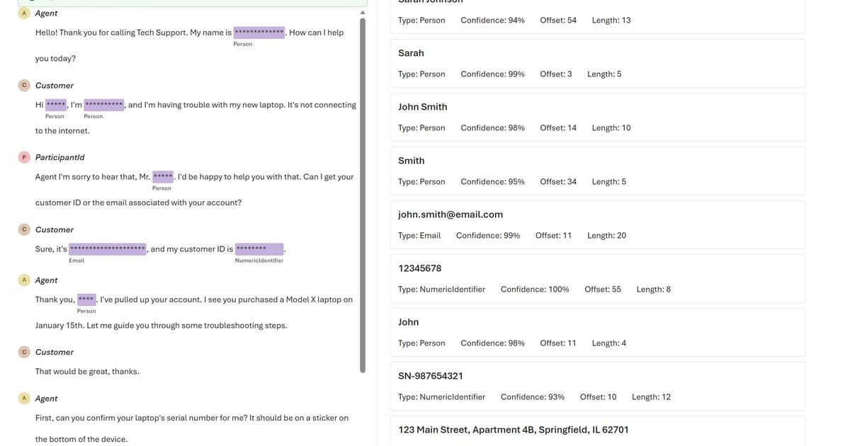 Azure Language in Foundry Tools Expands PII Detection Capabilities with GA API and New Preview Features