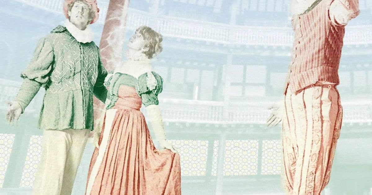 Who are the actors on the UK’s 2015 passport “Performing Arts” page?