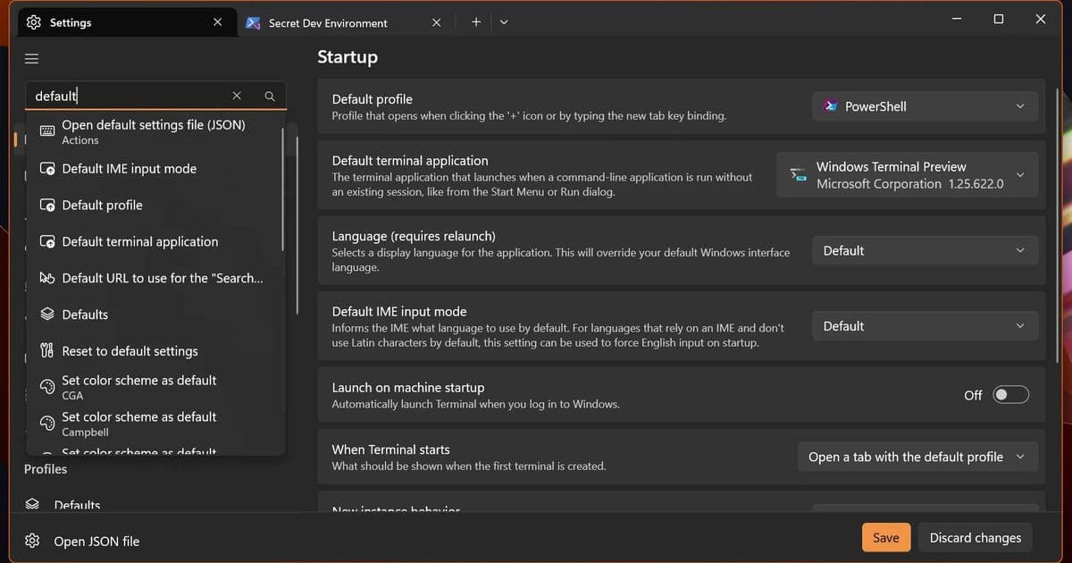 Windows Terminal 1.25 Preview Brings Enhanced Search, Settings, and Performance
