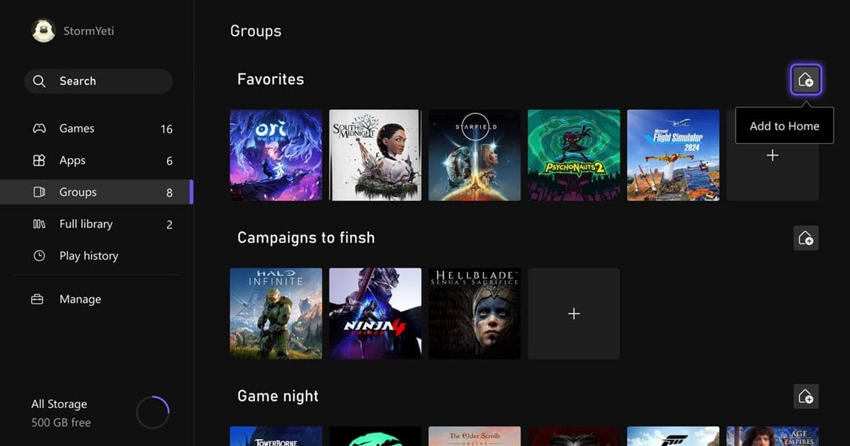 Xbox Insiders get more groups, custom user colors, and Quick Resume controls
