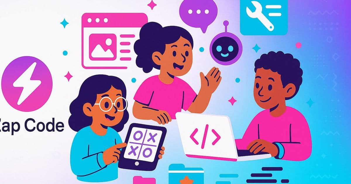 Zap Code: AI-Powered Platform Where Kids Build Real Apps and Games