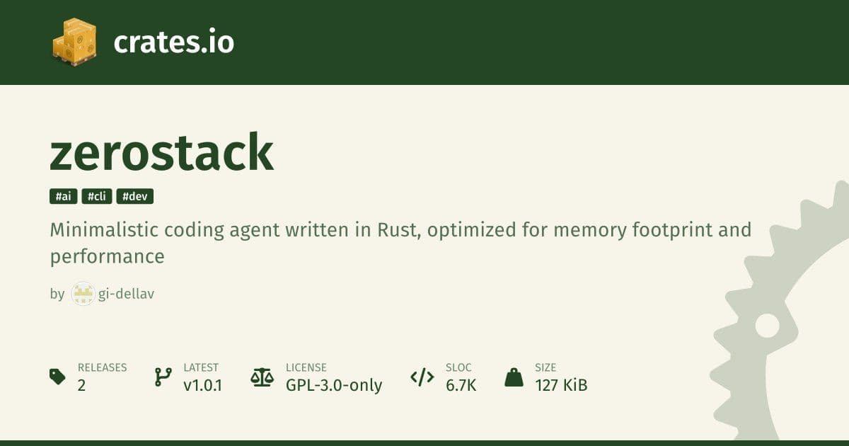 zerostack: Rust's Lightweight Entry in the Coding Agent Arena