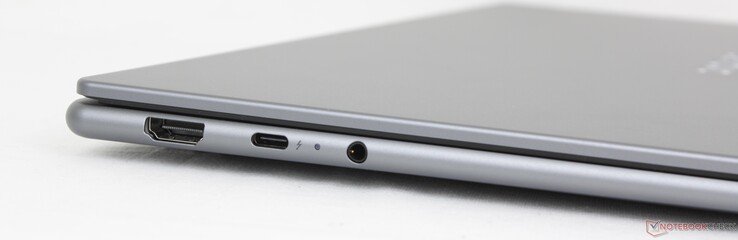 Lenovo Yoga Slim 7i Aura ports on the left side.