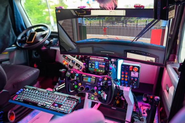 $6,000 Semi-Truck Gaming Rig: High-End Sim Racing Hardware Meets Life on the Road