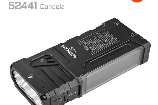 Acebeam X35 Searchlight: 20,000‑lumen powerhouse with USB‑C charging and side‑lamp