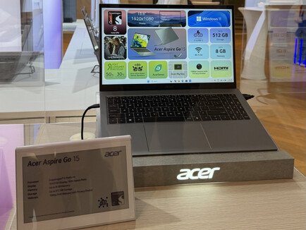 A front view of the laptop