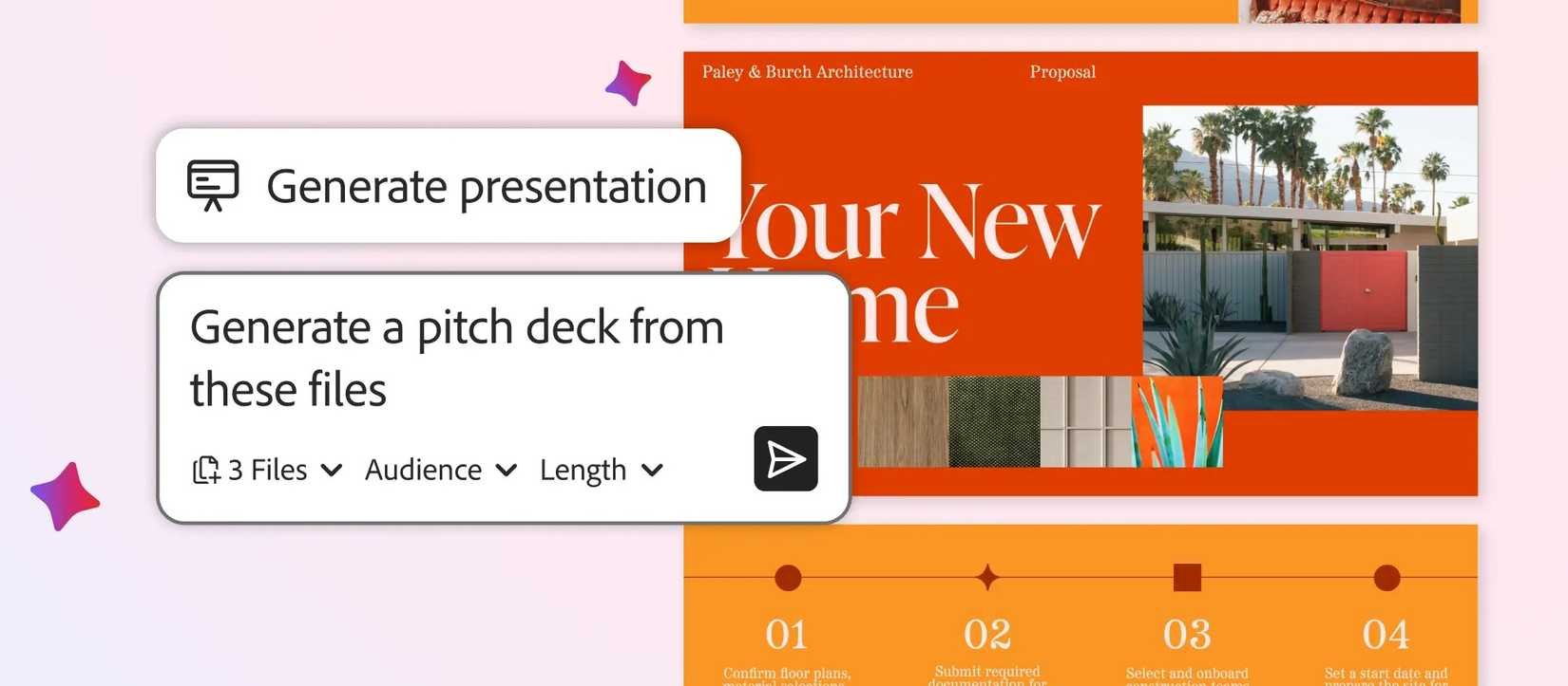 adobe generate a pitch deck feature