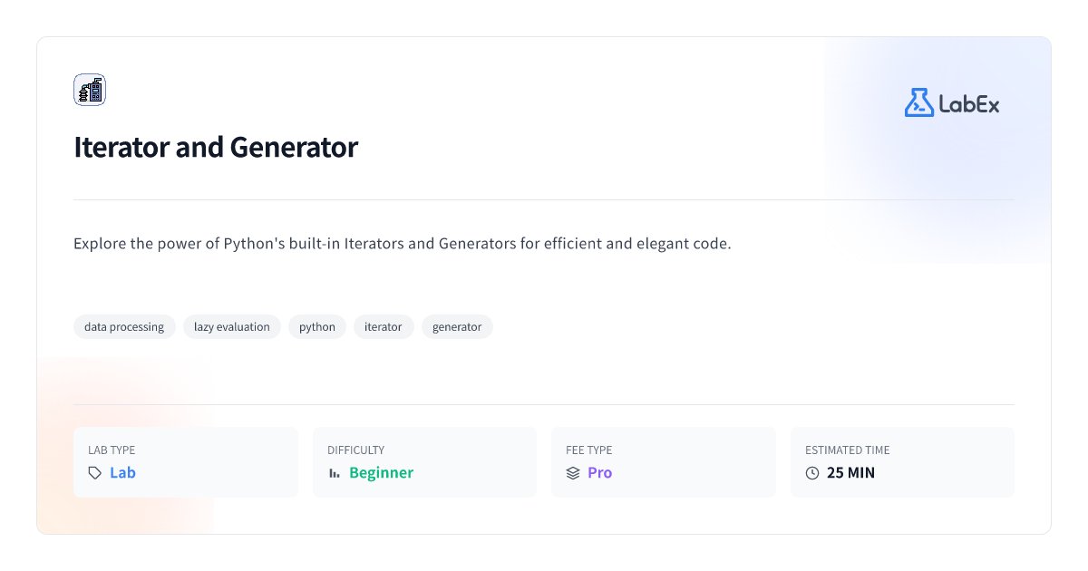 Iterator and Generator
