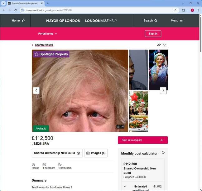 Test data for affordable homes site
