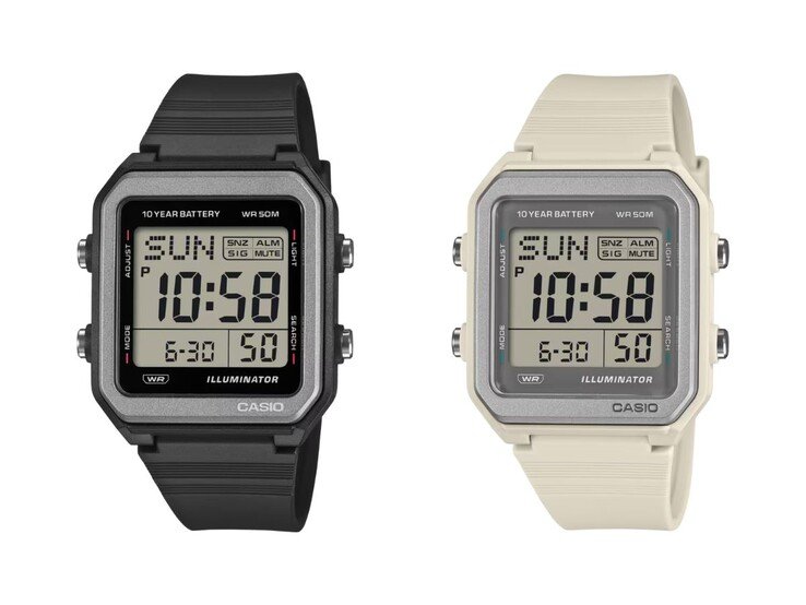 The Casio W221H-1AV (left) and W221H-8AV (right) watches