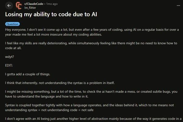 The Agentic Coding Trap: When AI 'Helpers' Create Developer Dependency