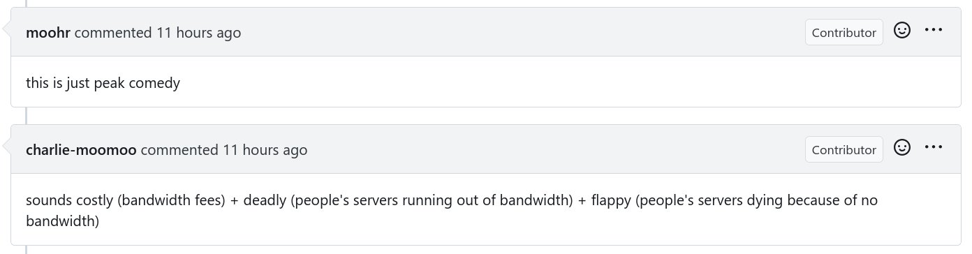 Comments stating 