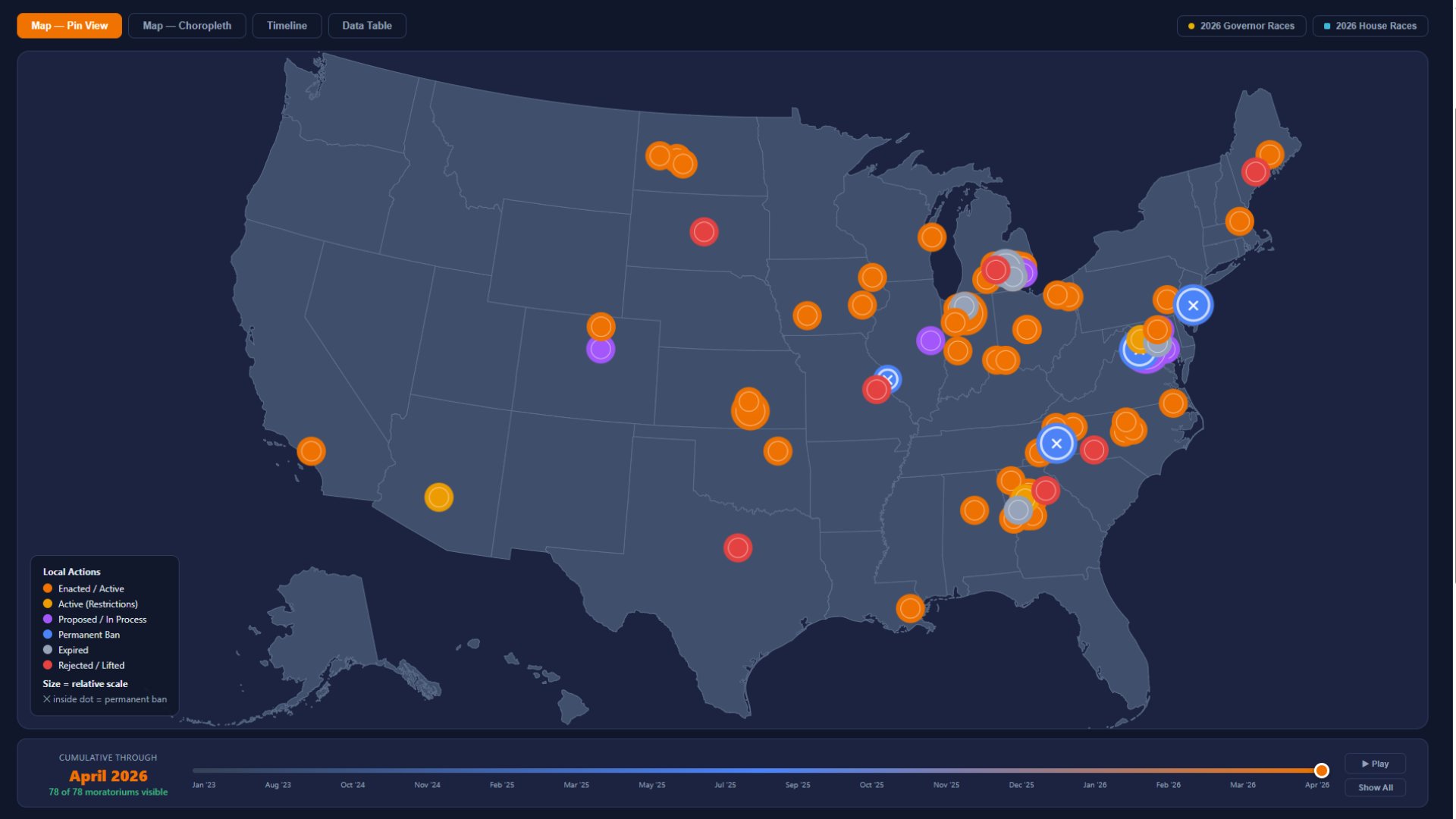 Data Center Moratorium Tracker
