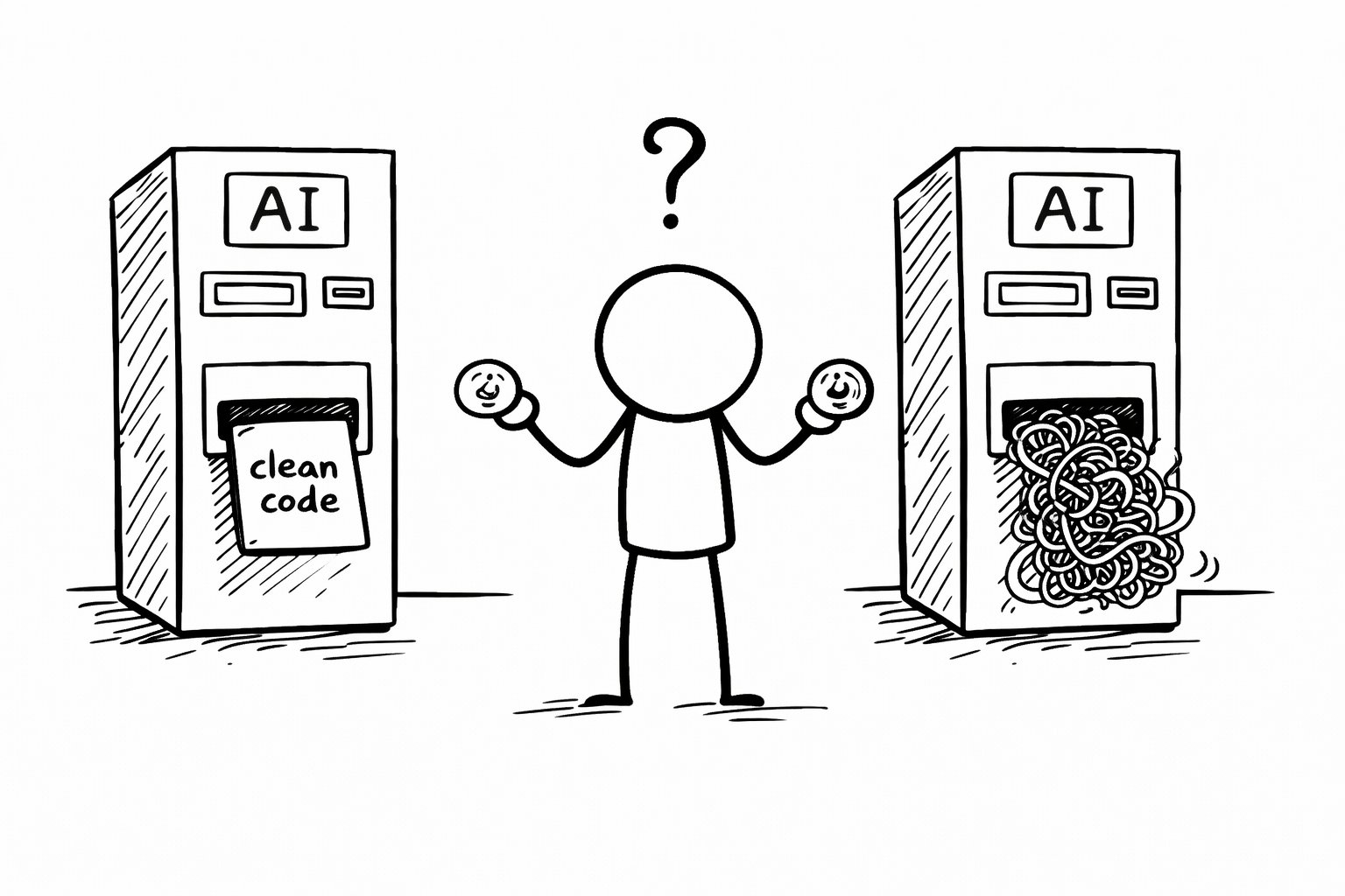 Same prompt, same AI, different results - clean code or spaghetti