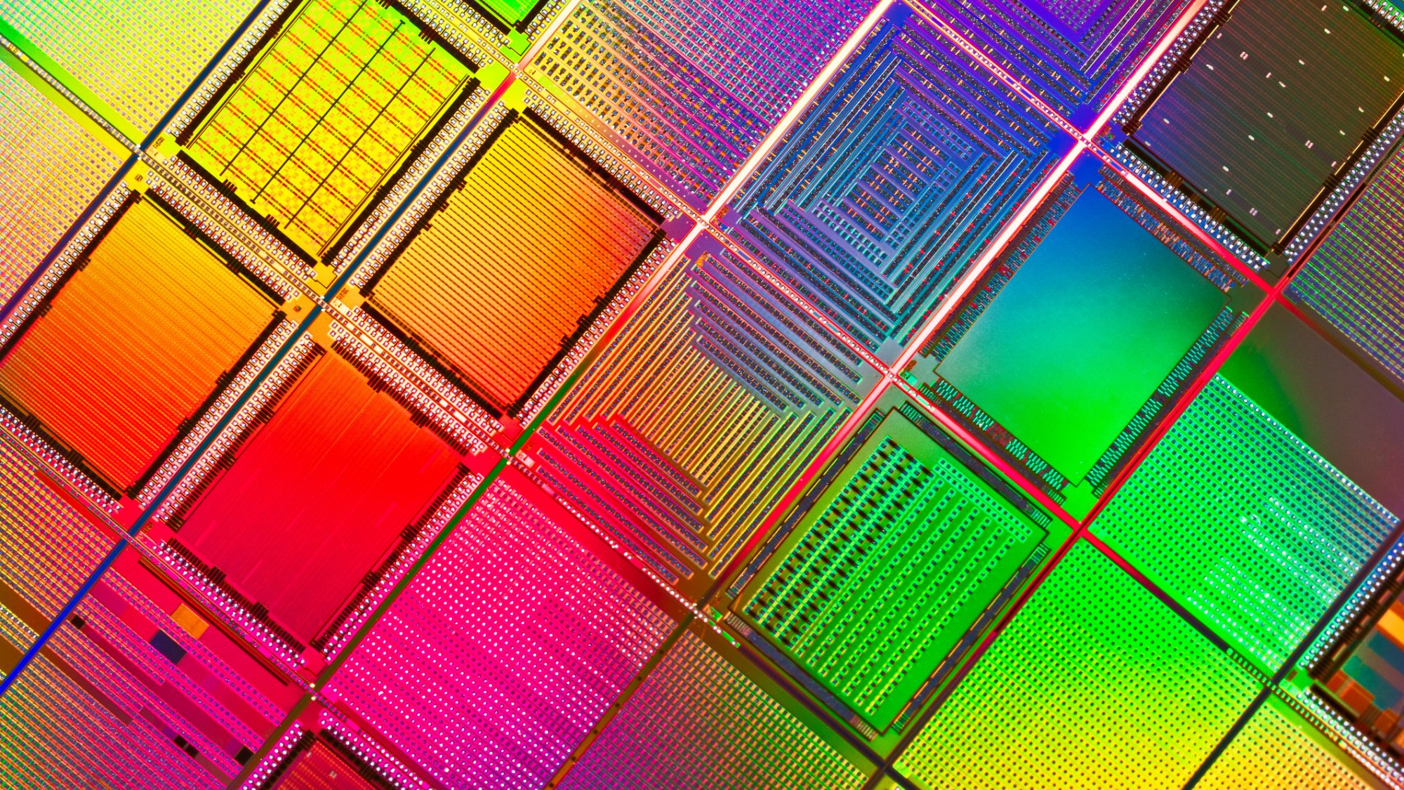 Silicon wafer closeup