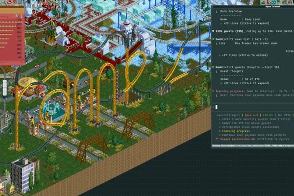 AI Plays Rollercoaster Tycoon: Claude Takes the Controls