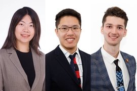 Side-by-side headshots of Yutao Gong, Brandon Man, and Andrii Zahorodnii