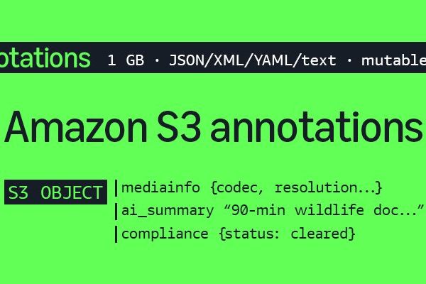 AWS adds rich object annotations to Amazon S3
