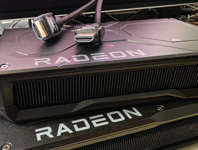 Radeon graphics cards with HDMI cable