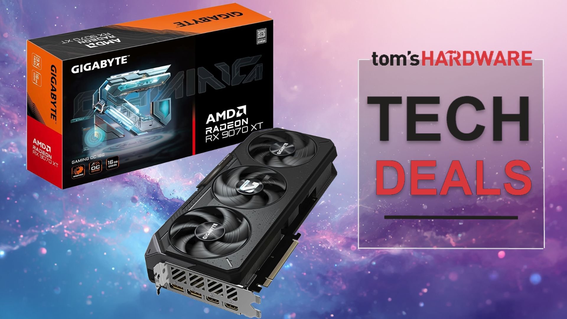 Tech Deals Cover Image featuring a computer graphics card from Radeon