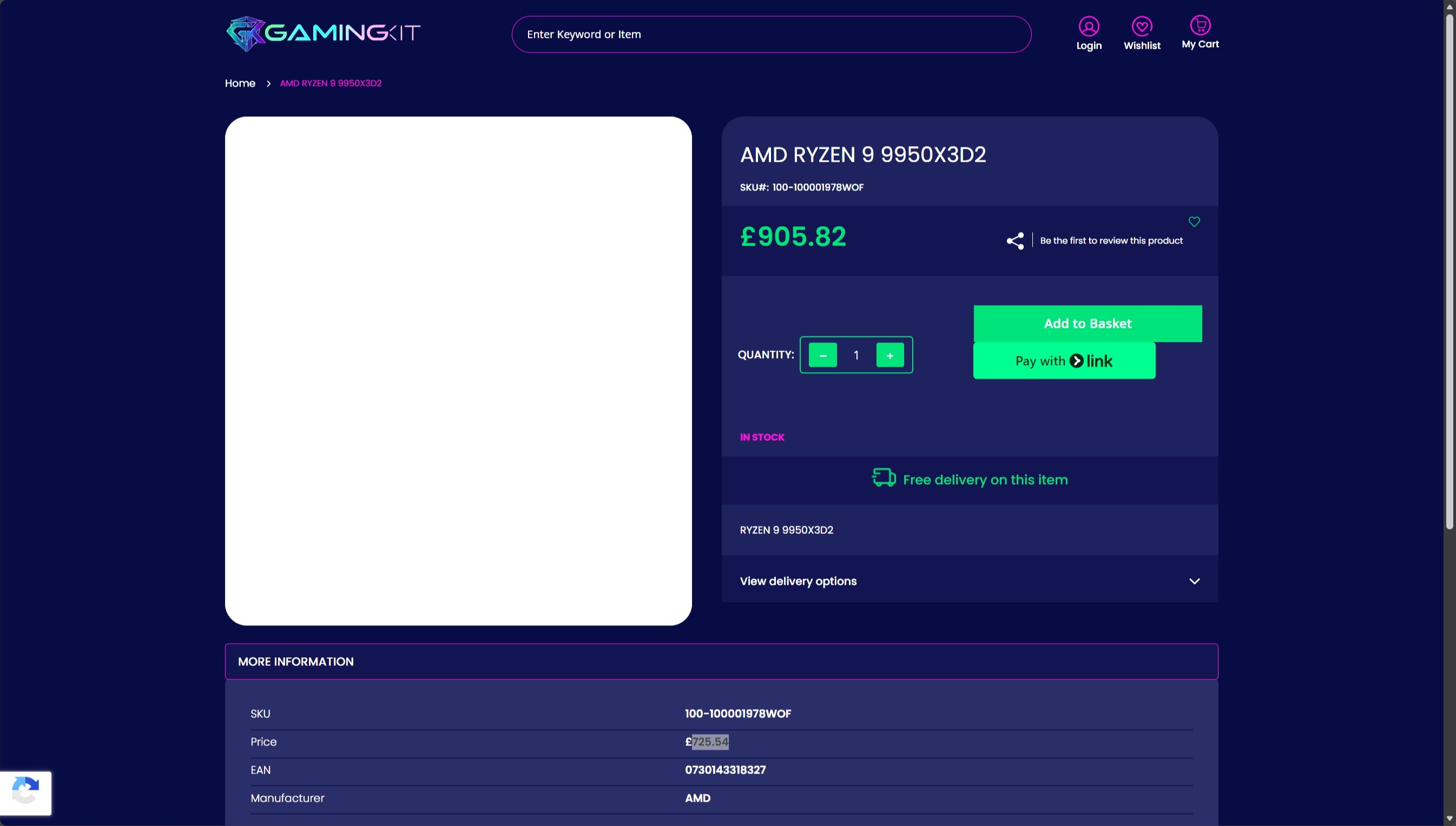 AMD Ryzen 9 9950X3D2 early listings